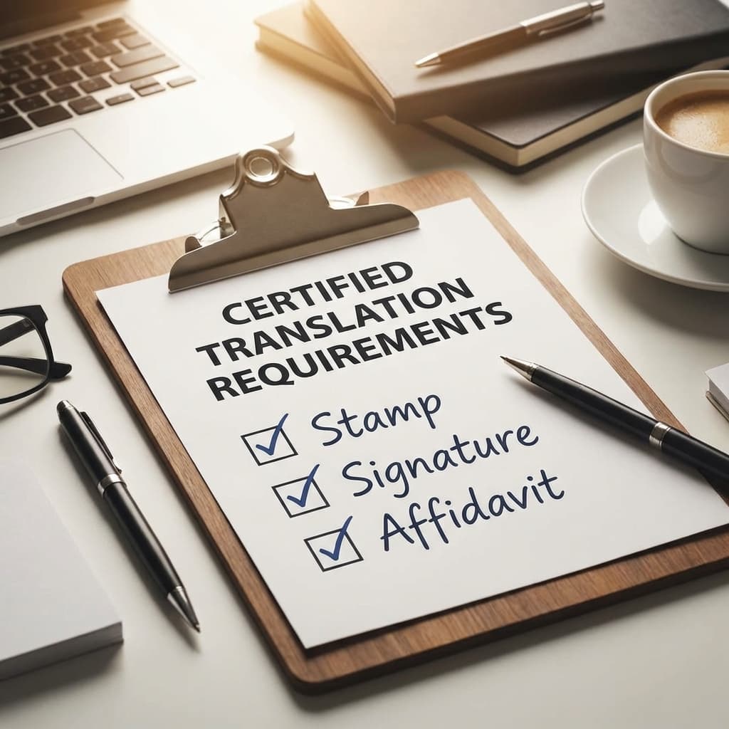 Certified Translation Requirements Checklist