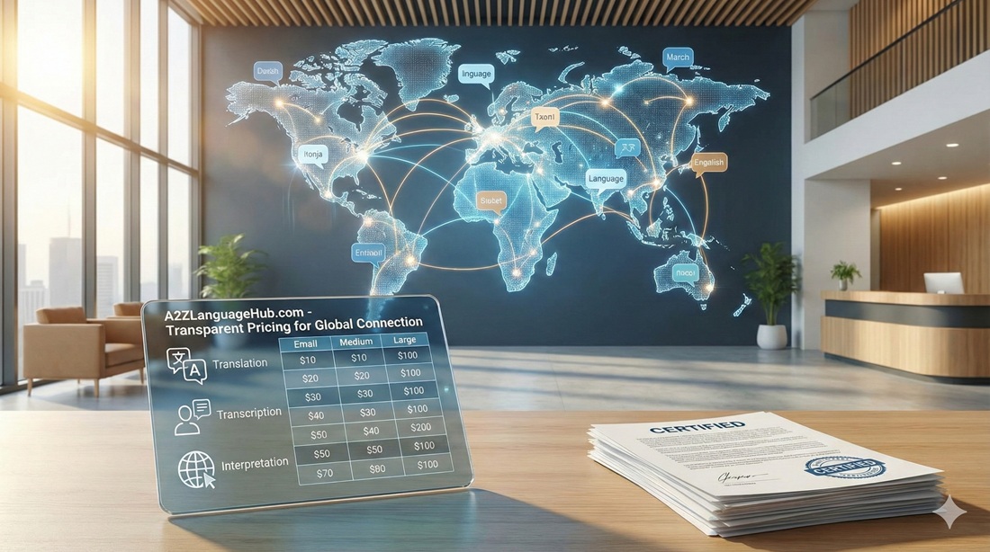 Certified translation pricing and rates for Canada and USA